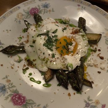 Town Council Kitchen and Bar - Asparagus with gremolata and a fried egg - Bars Near Me - Neenah, Wisconsin Town Council Kitchen and Bar - Asparagus with gremolata and a fried egg - Bars Near Me - Neenah, Wisconsin
