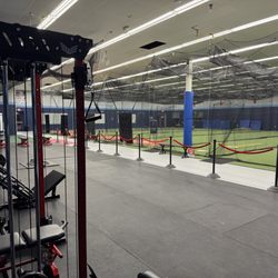 A-Team Sports Training Facility - Jump from weight room to turf in seconds