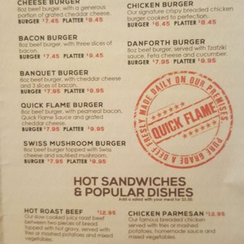 Quick Flame Restaurant and Bar - menu - Bars Near Me - Oshawa, Ontario Quick Flame Restaurant and Bar - menu - Bars Near Me - Oshawa, Ontario