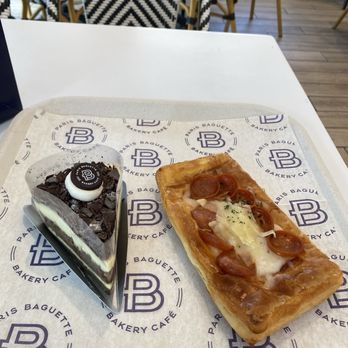 Paris Baguette - Tiramisu Cake Slice and pepperoni pizetta - Bakeries Near Me - Atlanta, Georgia Paris Baguette - Tiramisu Cake Slice and pepperoni pizetta - Bakeries Near Me - Atlanta, Georgia