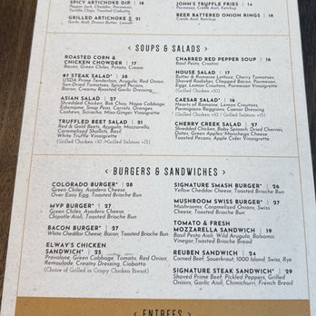 Elway’s Taproom & Grill - Steakhouses Near Me - Denver, Colorado