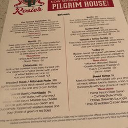 Pilgrim House - Menu