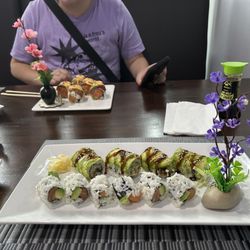 Dragon Roll, Salmon avocado roll, Crazy Tuna Roll