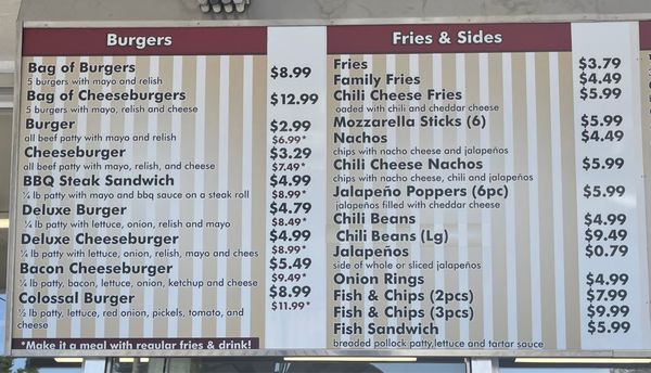 Menu photo 2 Burger Bar San Jose, CA Menu photo 2 Burger Bar San Jose, CA