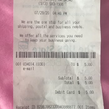 The UPS Store - $5 charge for ONE page from Erica. - Shipping Centers Near Me - Castro Valley, California