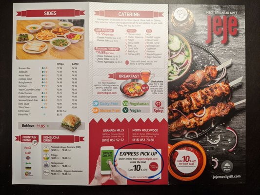 Menu photo 4 JeJe Mediterranean Grill Granada Hills, CA
