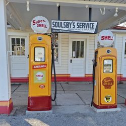 Soulsby's Service Station - The old pumps.