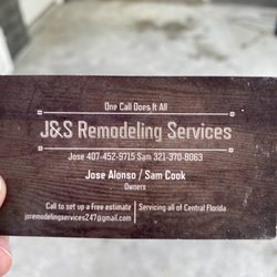 J&S Remodeling Services - Business Card
