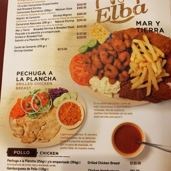 Elba - Menu displaying the most popular meal - Mar Y Tierra - Mexican Near Me - Santa Ana, SON Elba - Menu displaying the most popular meal - Mar Y Tierra - Mexican Near Me - Santa Ana, SON