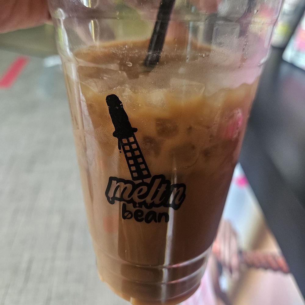 Melt N Bean - Iced coffee with cream and brown sugar cinnamon syrup - Waffles Near Me - Greensboro, North Carolina Melt N Bean - Iced coffee with cream and brown sugar cinnamon syrup - Waffles Near Me - Greensboro, North Carolina