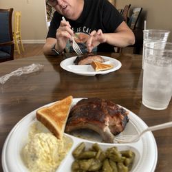 Mr Baby Back Restaurant - We actually shared this plate of ribs and two sides.  Was so much food.  We both left full!  And satisfied.