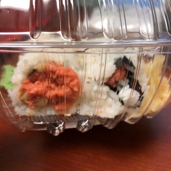 Hyshinu - Just rice, seaweed and spicy tuna in the roll. Should have more stuff (cucumber, avocado) it wasn't an even balance of flavor and texture - Ramen Near Me - El Cajon, California Hyshinu - Just rice, seaweed and spicy tuna in the roll. Should have more stuff (cucumber, avocado) it wasn't an even balance of flavor and texture - Ramen Near Me - El Cajon, California