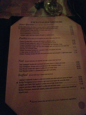 Menu photo 7 Joe's Italian Cuisine Escondido, CA Menu photo 7 Joe's Italian Cuisine Escondido, CA