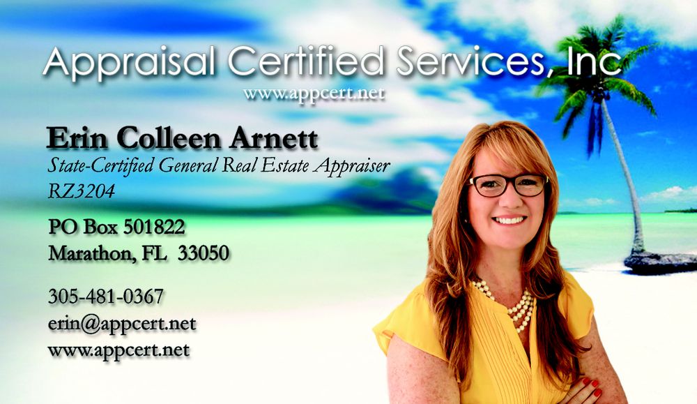 APPRAISAL CERTIFIED SERVICES Updated August 2024 Request