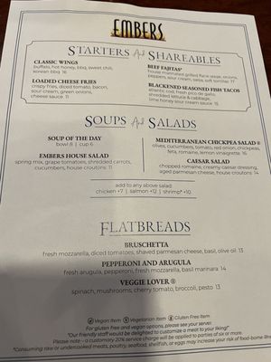 Menu photo 4 Embers Wood Fired Gril Cherry Hill, NJ