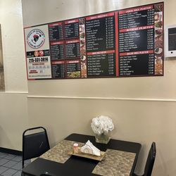 Soul of Africa Restaurant - New wall menu in the seating area