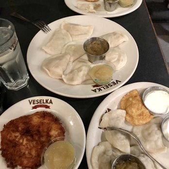 Veselka - Potato latkes, fried and broiled meat and potato pierogis - Ukrainian Near Me - New York, New York Veselka - Potato latkes, fried and broiled meat and potato pierogis - Ukrainian Near Me - New York, New York
