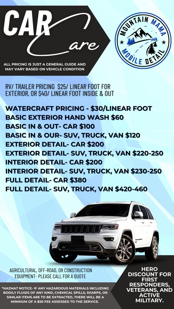 MOUNTAIN MAMA MOBILE DETAIL Parks, Arizona Yelp Auto Detailing Phone Number