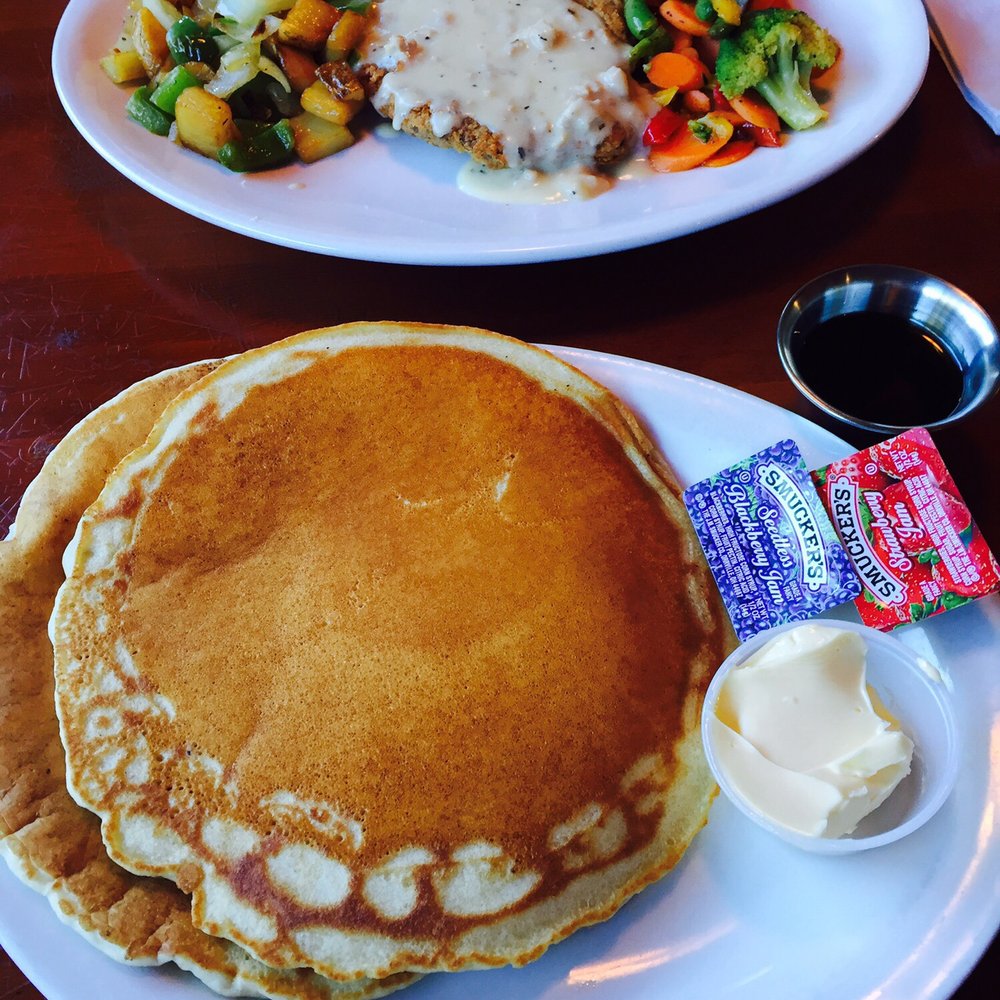 The Lockspot Cafe - Chicken fried steak & eggs and added 2 pancakes - American Near Me - Seattle, Washington The Lockspot Cafe - Chicken fried steak & eggs and added 2 pancakes - American Near Me - Seattle, Washington