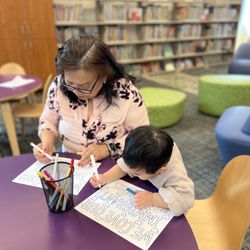 Multnomah County Library - Love that they have "we love our immigrant neighbors" coloring sheets for the kiddos.