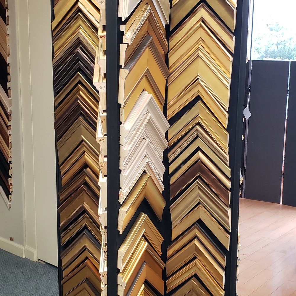 Frames & Framers - frame samples - all removable with Velcro backing to try it on your artwork/image - Framing Near Me - Millburn, New Jersey