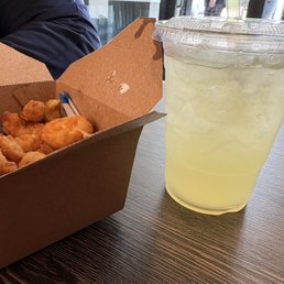Fried cheese curds and lemonade Fried cheese curds and lemonade