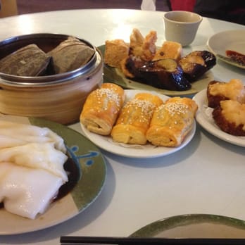 Dim Sum House - Sticky rice, pork buns (not humble), shrimp roll, stuffed tofu, stuffed eggplant, and shrimp toast. - Dim Sum Near Me - Seattle, Washington