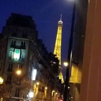 Hôtel Eiffel Saint-Charles - View from room 103 @night - Hotels Near Me - Paris, 01