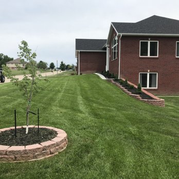 Harris Property Services - Landscaping we installed as well as a yard freshly mowed - Tree Services Near Me - California, Missouri Harris Property Services - Landscaping we installed as well as a yard freshly mowed - Tree Services Near Me - California, Missouri