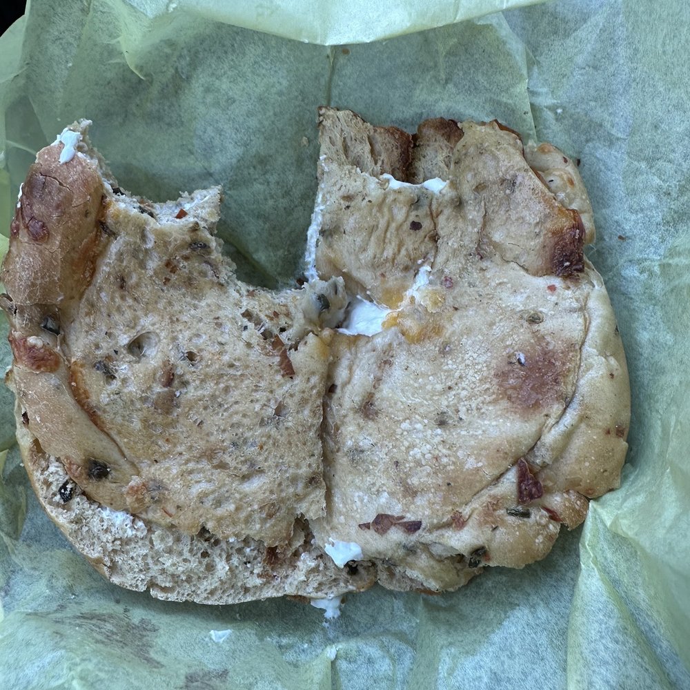 Bagel with cream cheese Bagel with cream cheese