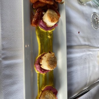 Aqua - Seared Sea Scallop - cooked perfectly - New American Near Me - Plymouth, Michigan Aqua - Seared Sea Scallop - cooked perfectly - New American Near Me - Plymouth, Michigan