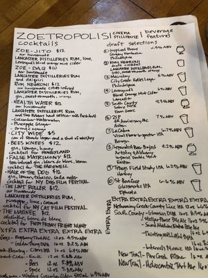 Menu photo 3 Zoetropolis Cinema Stillhouse Lancaster, PA Menu photo 3 Zoetropolis Cinema Stillhouse Lancaster, PA