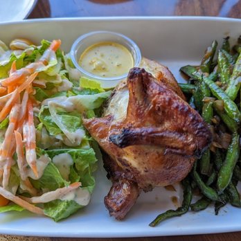 Limón - Rotisserie Chicken (white meat) with Chifa Vegetables (get this side dish!!) and a side salad (can pass on this one). - Peruvian Near Me - Oakland, California