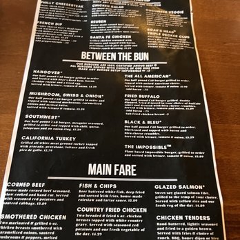 Center Street Tavern - the menu for the main fare - Burgers Near Me - Acworth, Georgia
