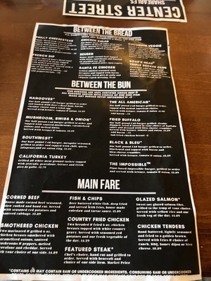 Menu photo 1 Center Street Tavern Acworth, GA