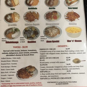 Los Ranchitos - Menu as of 5/18/19 - Mexican Near Me - Monmouth, Illinois
