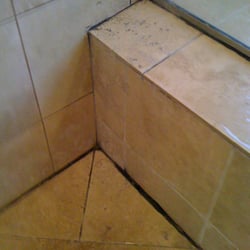 Sir Grout Chicago - Travertine Shower (Before)