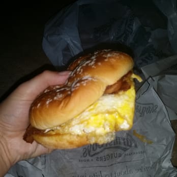 Farmer Boys - This breakfast sandwich is huge! Bun is so soft and delicious. Real eggs and bacon! Very yummy! - Burgers Near Me - Winchester, California Farmer Boys - This breakfast sandwich is huge! Bun is so soft and delicious. Real eggs and bacon! Very yummy! - Burgers Near Me - Winchester, California