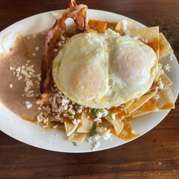 Gorditas Mexico - Chilaquiles Rojas with egg - Mexican Near Me - Galveston, Texas