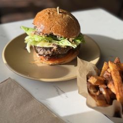 Redmond Heritage Farm Store - The Ranch Bison Burger and fries!