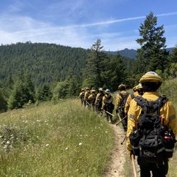 Feral Athletics - Hiking with the crew! We typically do 3 mile maintenance hikes, but on a shift we could easily hike 10+ miles.