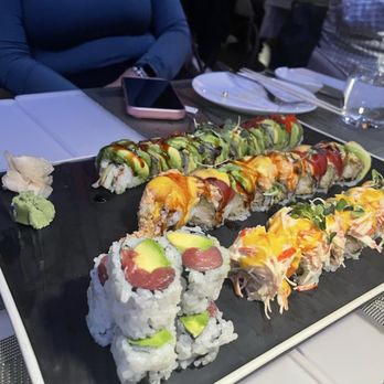 Fushimi Times Square - The Avocado Tuna, Mummy Rainbow Roll "Fushimi Style" American Dream - Japanese Near Me - New York, New York Fushimi Times Square - The Avocado Tuna, Mummy Rainbow Roll "Fushimi Style" American Dream - Japanese Near Me - New York, New York