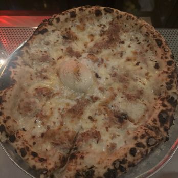 B Side Pizza & Wine Bar - Carbonara Pizza - throw it out - Pizza Near Me - New York, New York