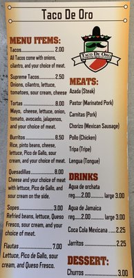 Menu photo 7 Taco De Oro Lutz, FL Menu photo 7 Taco De Oro Lutz, FL