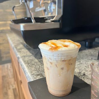 Small Town Bistro - Iced Salted Caramel Latte - Coffee & Tea Near Me - Pigeon Forge, Tennessee Small Town Bistro - Iced Salted Caramel Latte - Coffee & Tea Near Me - Pigeon Forge, Tennessee