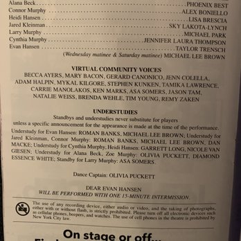 Dear Evan Hansen - Performing Arts Near Me - New York, New York