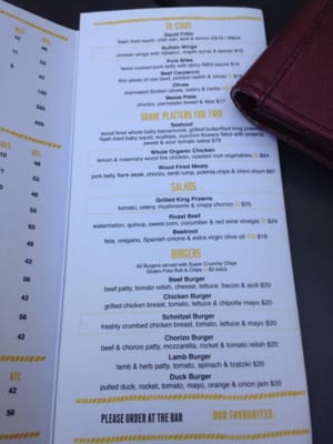 Menu photo 1 Bar100 The Rocks, NSW