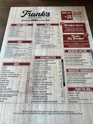 Menu photo 5 Frank's Deli & Grill Detroit, MI Menu photo 5 Frank's Deli & Grill Detroit, MI