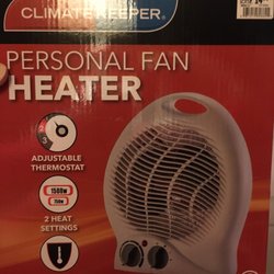 Big Lots - Got a great deal this winter. 15 dollars for a heater in winter and fan in summer. Keeps the wife's feet warm and happy.