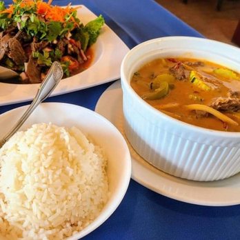Ying's Thai-Sushi - Massaman curry and beef waterfall. Both are delicious. - Sushi Bars Near Me - Sandy, Utah Ying's Thai-Sushi - Massaman curry and beef waterfall. Both are delicious. - Sushi Bars Near Me - Sandy, Utah